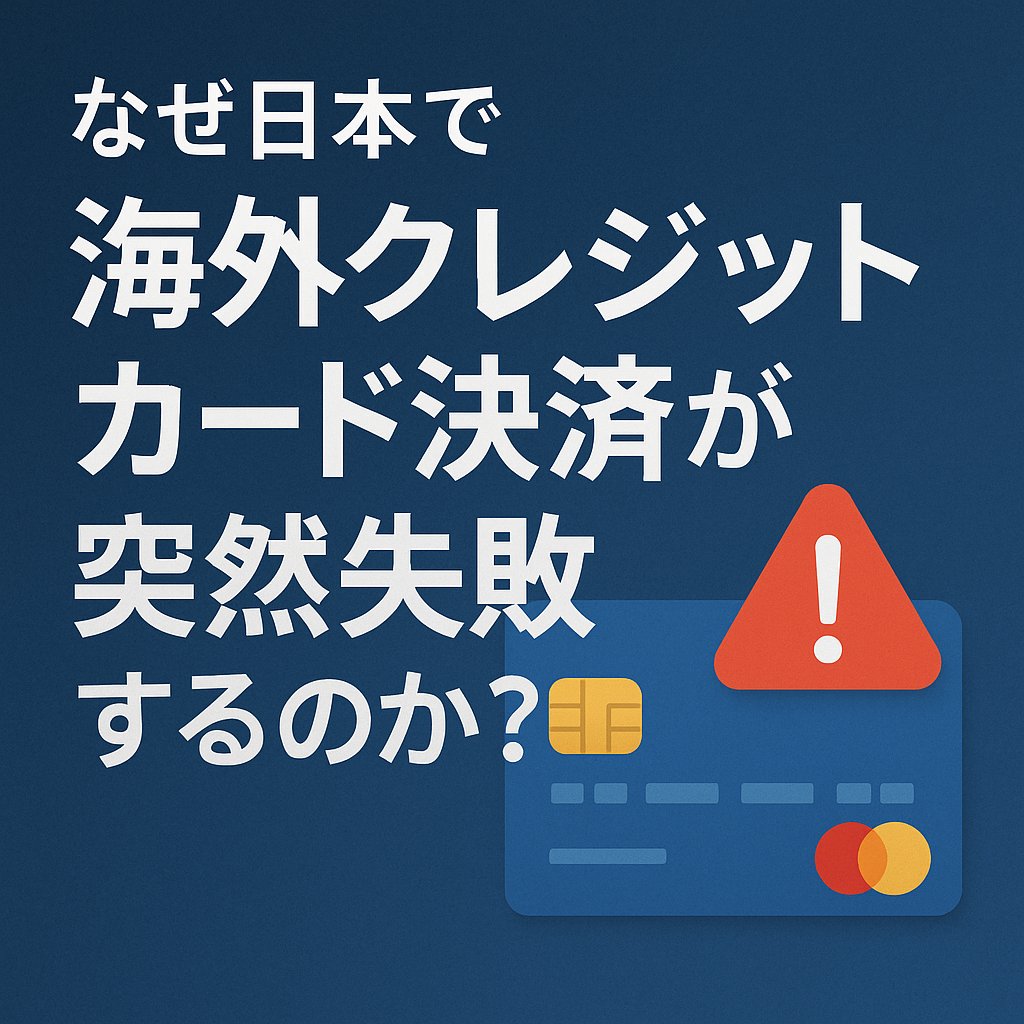 日本で海外クレジットカード決済が失敗する理由を示すイメージ