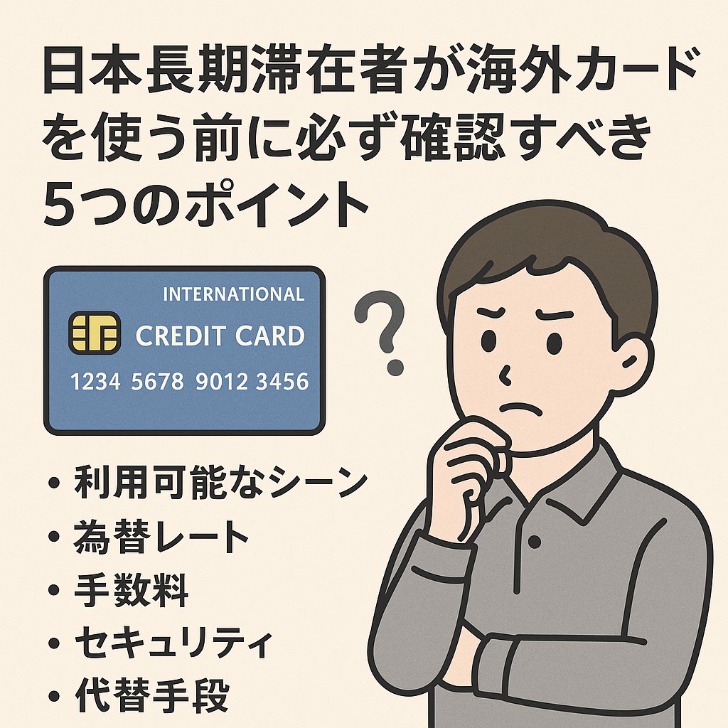 日本長期滞在者が海外クレジットカードを使う前に確認すべき決済環境・手数料・認証構造