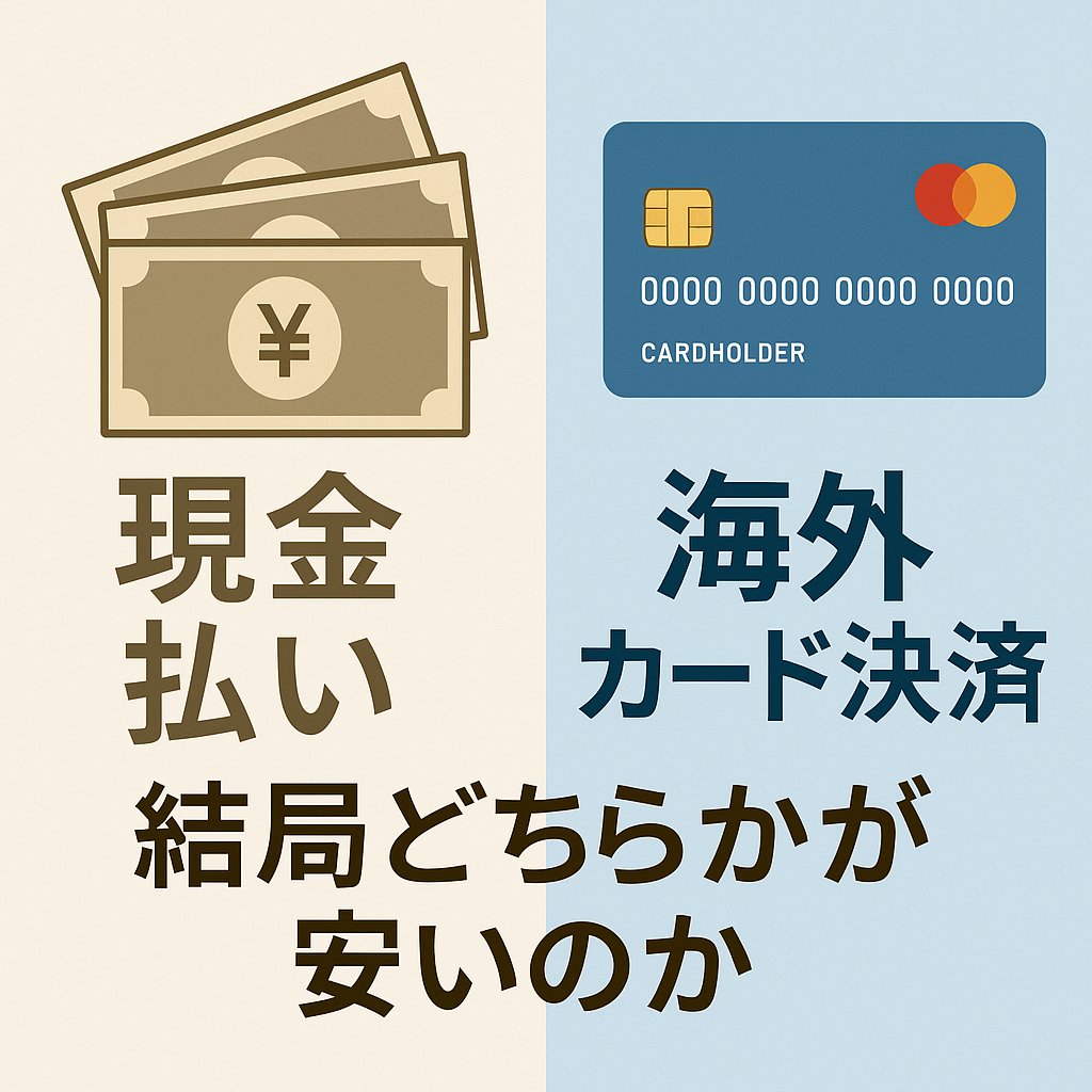 日本での現金払いと海外クレジットカード決済を為替と手数料構造から比較