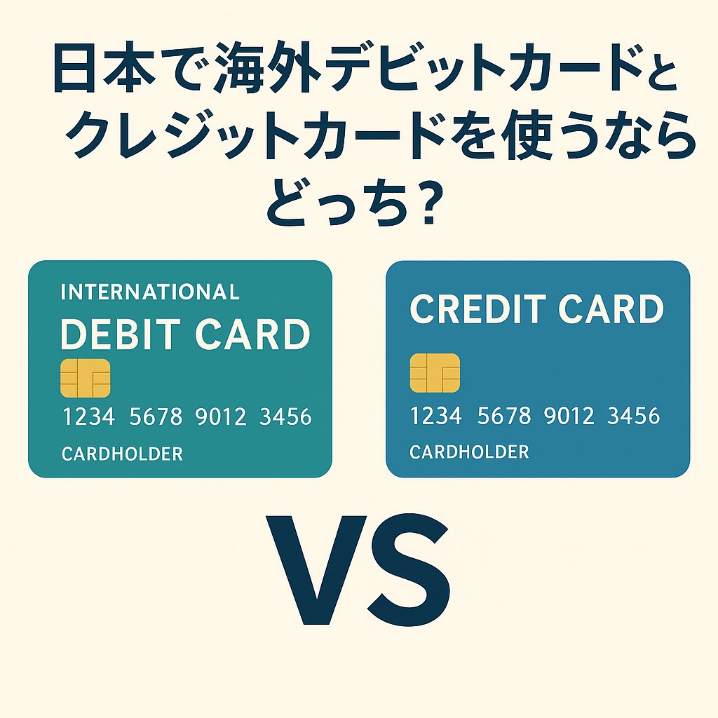 日本で海外デビットカードとクレジットカードを使う際の決済仕組みと違い